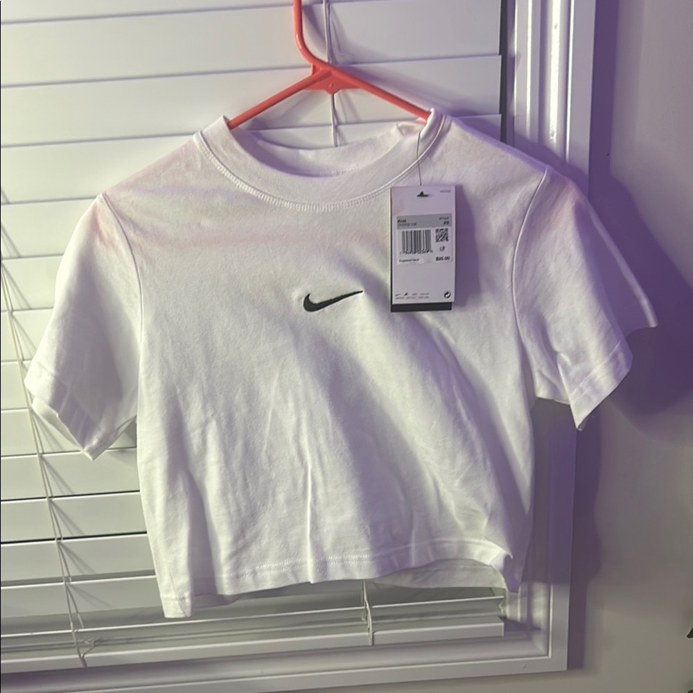 Kids Nike White Cropped T-Shirt